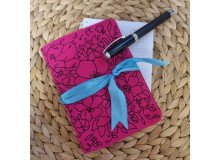 ADVENTSKALENDER 7. Dezember - Stickdatei ITH - Buchhülle A6 Kirschblüten Vögelchen